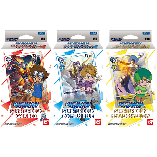 Digimon Starter Deck Set Red Blue Yellow English