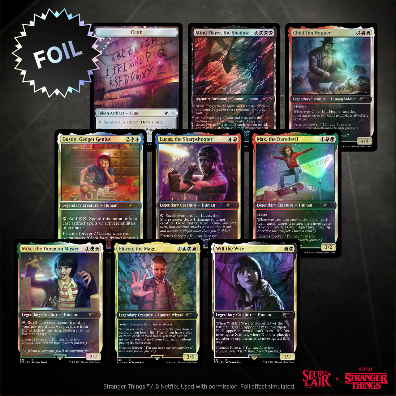 MTG x Stranger Things Foil Edition Secret Lair Cards