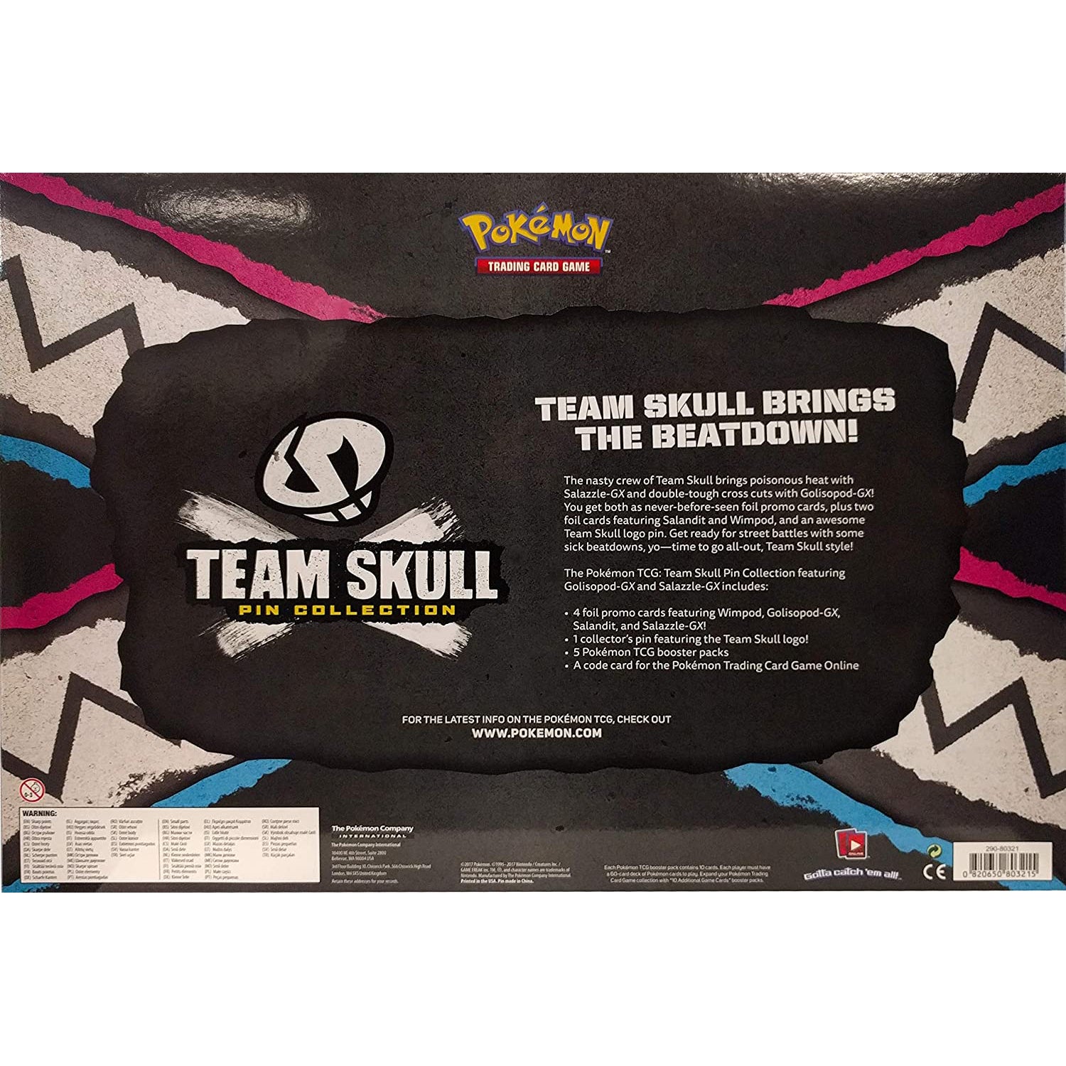Pokemon Team Skull Box Contents