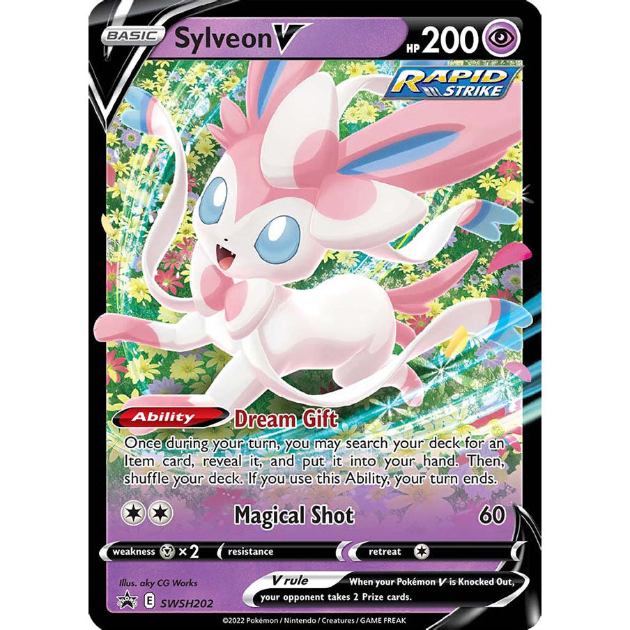 Pokemon Sylveon V tin promo card SWSH202