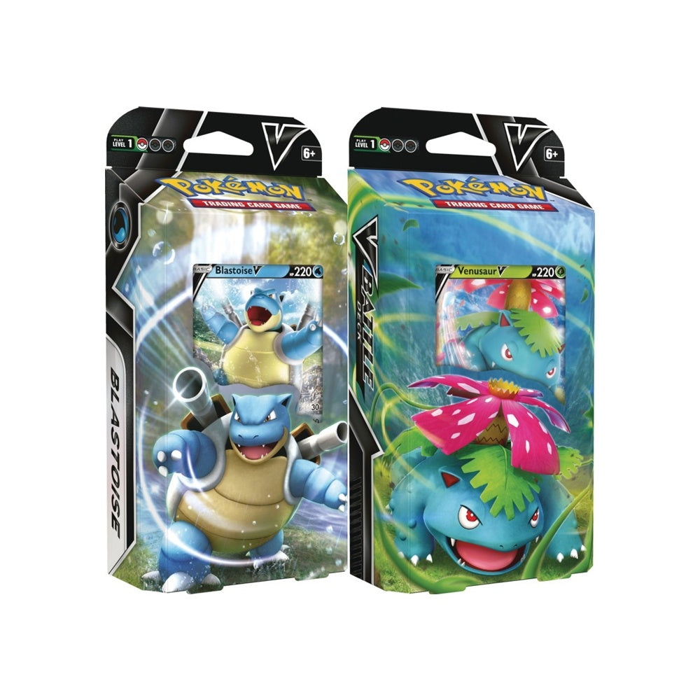 Pokemon Venusaur & Blastoise V Battle Deck Pair